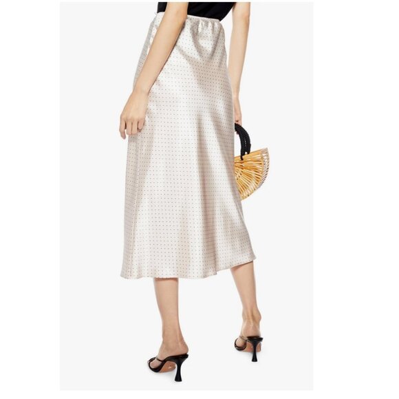 Topshop Polka Dot Midi Skirt - Picture 2 of 12